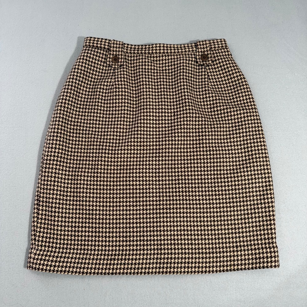 90's Banana Republic Pencil Skirt Womens Brown Preppy 100% Wool size 26